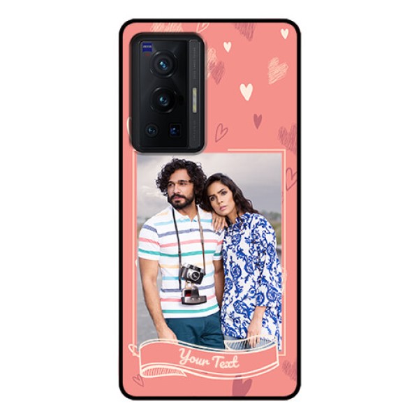 Vivo X70 Pro 5G Custom Glass Phone Case - Love doodle art Design
