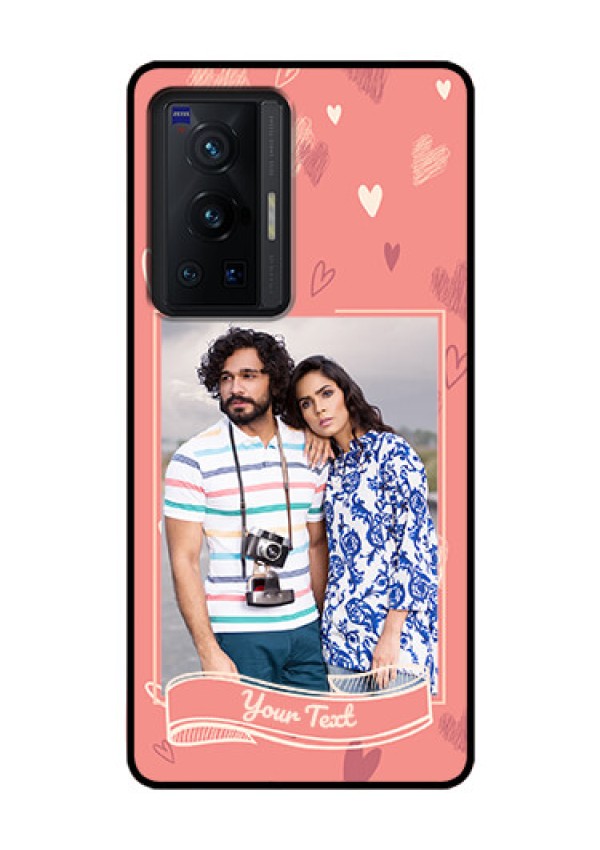Vivo X70 Pro 5G Custom Glass Phone Case - Love doodle art Design