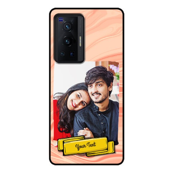 Vivo X70 Pro 5G Personalized Glass Phone Case - Marble Texture Design