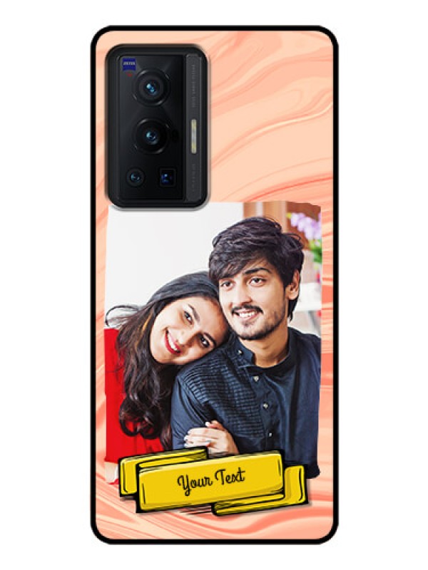 Custom Vivo X70 Pro 5G Personalized Glass Phone Case - Marble Texture Design