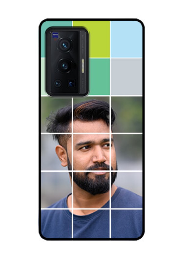 Vivo X70 Pro 5G Photo Printing on Glass Case - with white box pattern