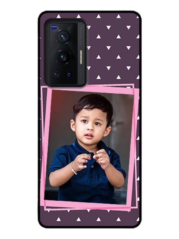 Custom Vivo X70 Pro 5G Custom Glass Mobile Case - Triangle Pattern Dotted Design