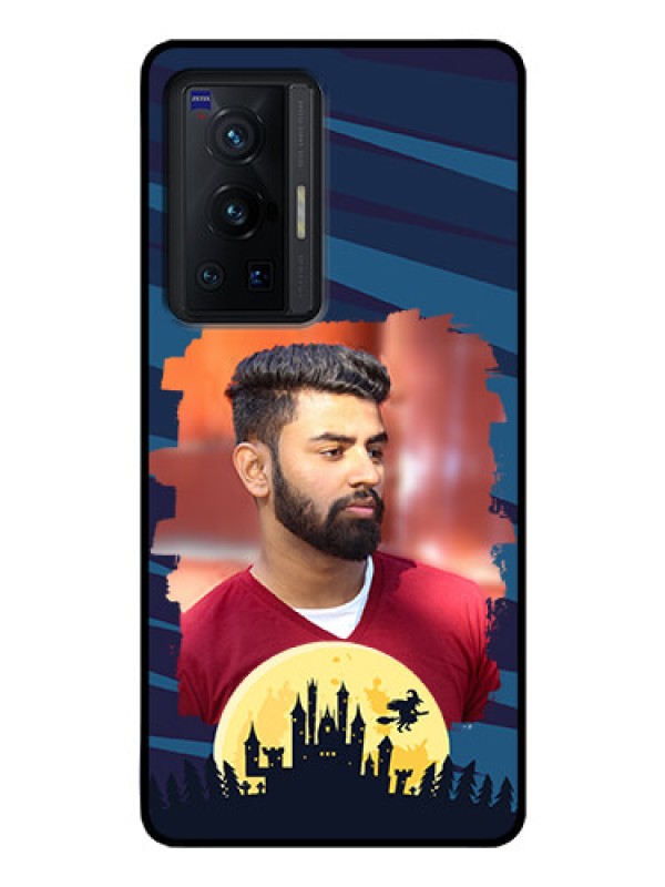 Custom Vivo X70 Pro 5G Photo Printing on Glass Case - Halloween Witch Design