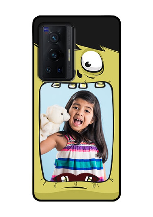 Vivo X70 Pro 5G Personalized Glass Phone Case - Cartoon monster back case Design