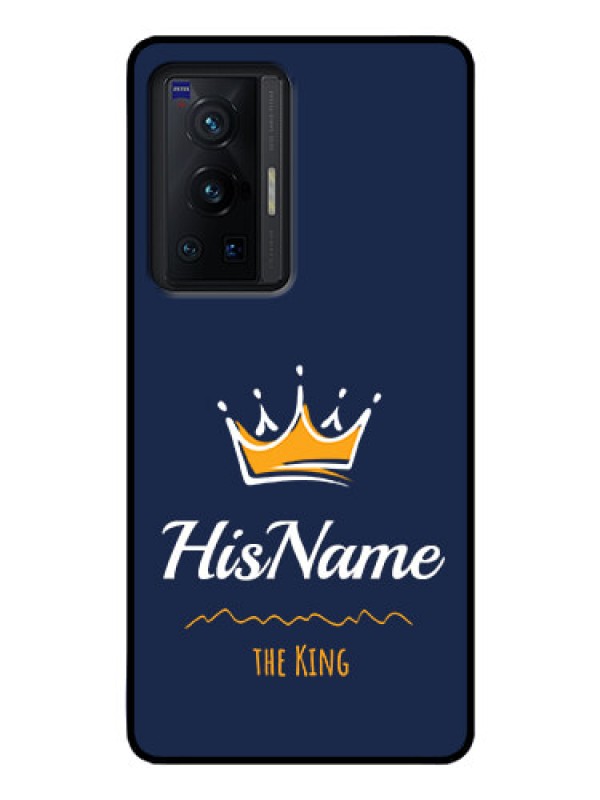 Custom Vivo X70 Pro 5G Glass Phone Case King with Name