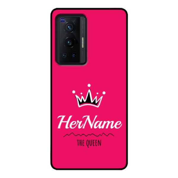 Vivo X70 Pro 5G Glass Phone Case Queen with Name Vivo X70 Pro 5G Glass Phone Case Queen with Name