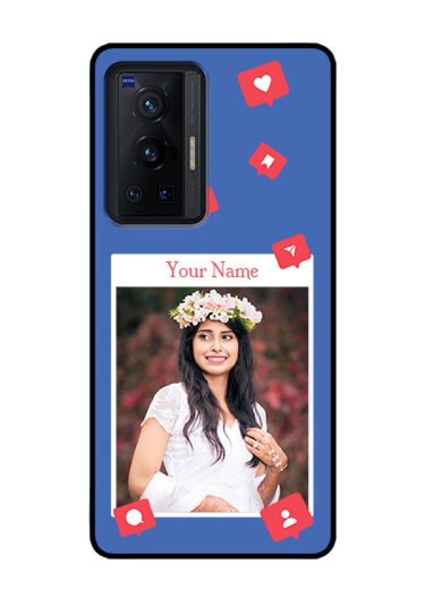 Vivo X70 Pro 5G Custom Glass Phone Case - Like Share And Comment Design