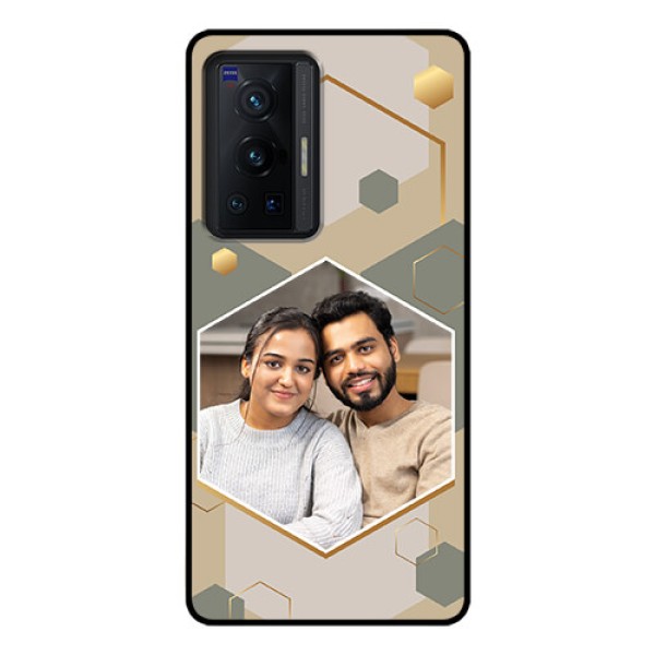Vivo X70 Pro 5G Photo Printing on Glass Case - Stylish Hexagon Pattern Design Vivo X70 Pro 5G Photo Printing on Glass Case - Stylish Hexagon Pattern Design