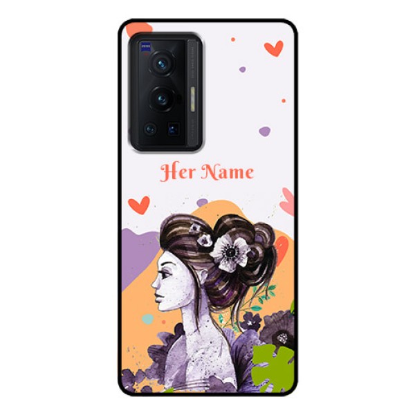 Vivo X70 Pro 5G Personalized Glass Phone Case - Woman And Nature Design