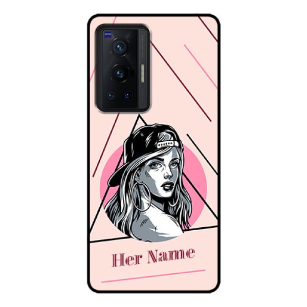 Vivo X70 Pro 5G Personalized Glass Phone Case - Rockstar Girl Design