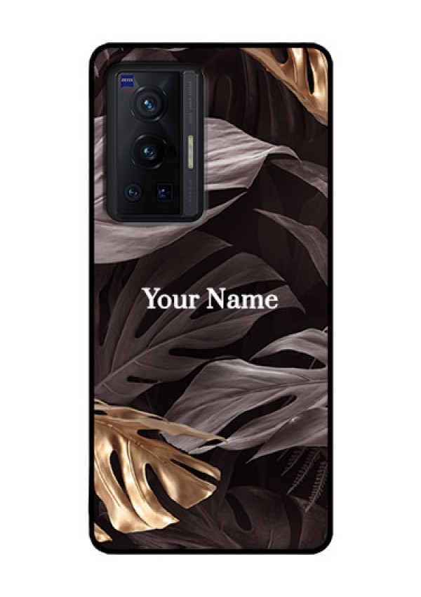 Vivo X70 Pro 5G Personalised Glass Phone Case - Wild Leaves digital paint Design