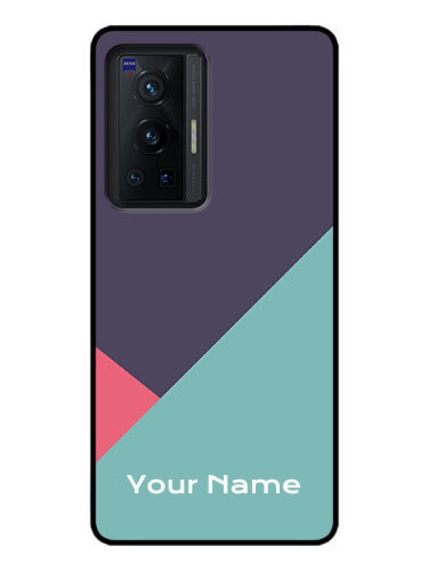 Custom Vivo X70 Pro 5G Custom Glass Mobile Case - Tri Color abstract Design