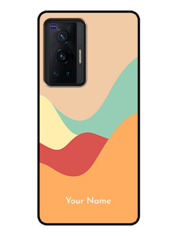 Custom Vivo X70 Pro 5G Personalized Glass Phone Case - Ocean Waves Multi-colour Design