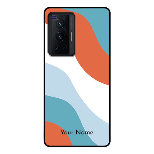 Vivo X70 Pro 5G Custom Glass Mobile Case - coloured Waves Design