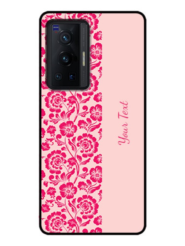 Custom Vivo X70 Pro 5G Custom Glass Phone Case - Attractive Floral Pattern Design