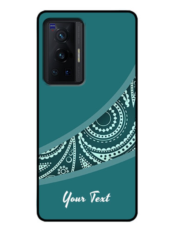 Custom Vivo X70 Pro 5G Photo Printing on Glass Case - semi visible floral Design