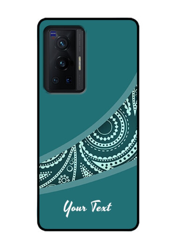 Vivo X70 Pro 5G Photo Printing on Glass Case - semi visible floral Design