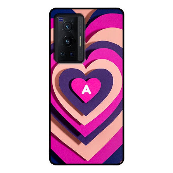 Vivo X70 Pro 5G Custom Glass Mobile Case - Cute Heart Pattern Design