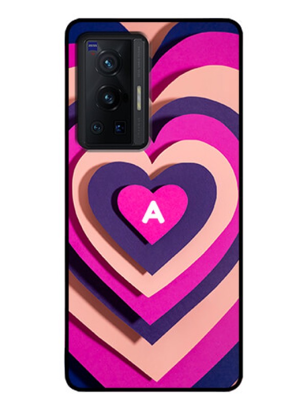 Custom Vivo X70 Pro 5G Custom Glass Mobile Case - Cute Heart Pattern Design