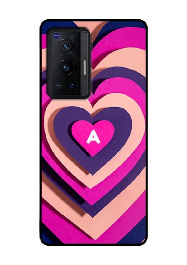 Vivo X70 Pro 5G Custom Glass Mobile Case - Cute Heart Pattern Design