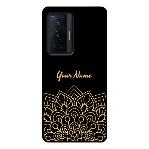 Vivo X70 Pro 5G Custom Glass Phone Case - Golden mandala Design