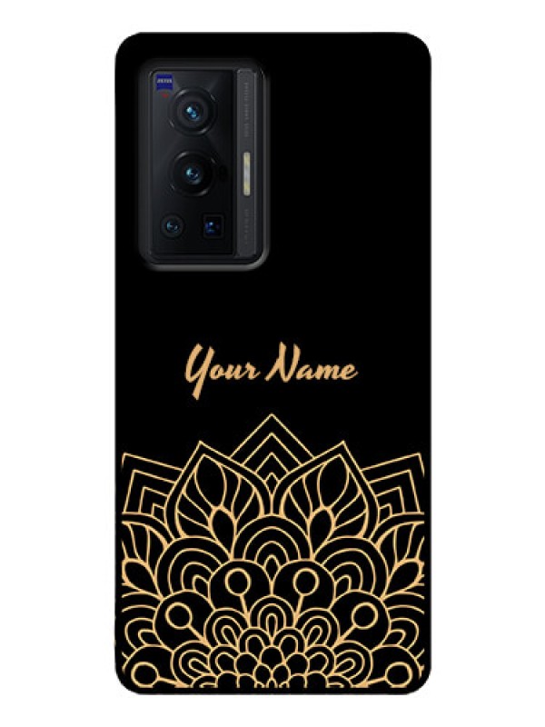 Custom Vivo X70 Pro 5G Custom Glass Phone Case - Golden mandala Design