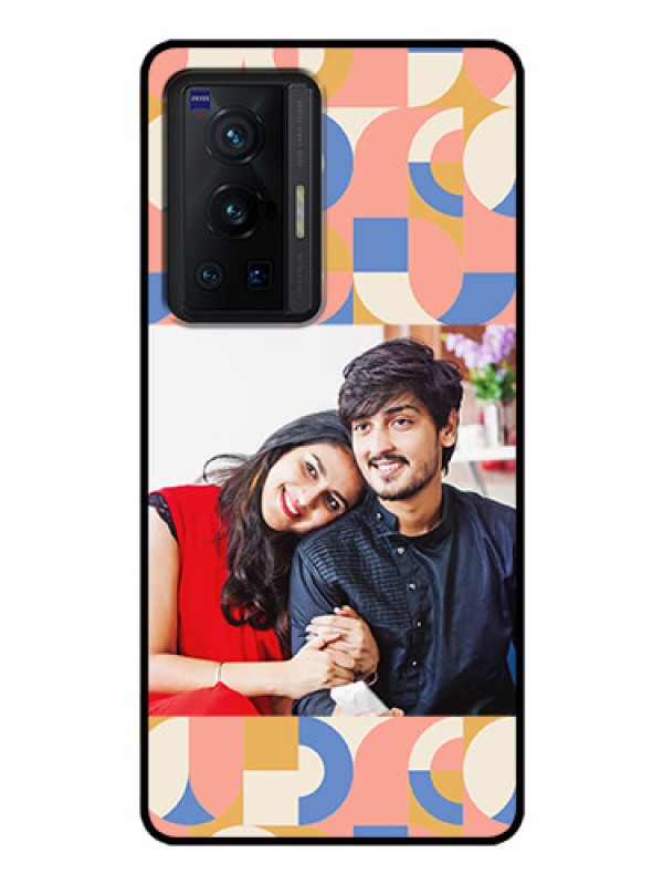 Custom Vivo X70 Pro 5G Photo Printing on Glass Case - Semi-circle Maze Pattern Design