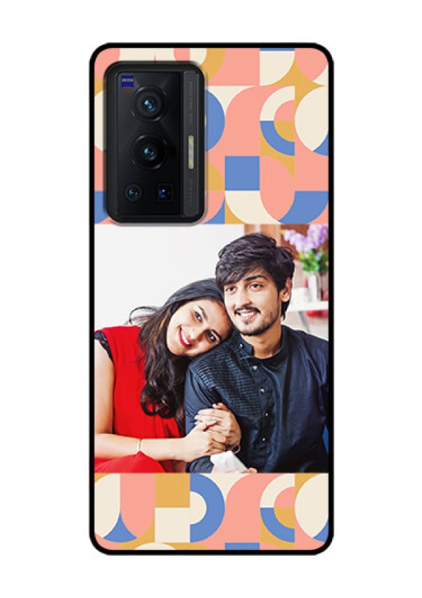 Vivo X70 Pro 5G Photo Printing on Glass Case - Semi-circle Maze Pattern Design