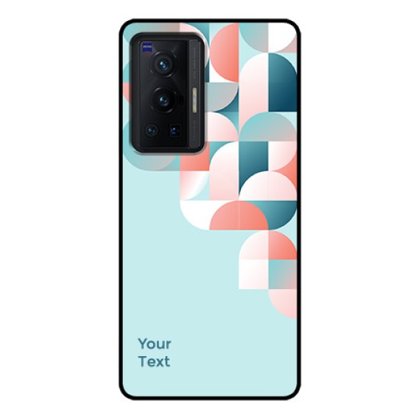 Vivo X70 Pro 5G Custom Glass Phone Case - Stylish Semi-circle Pattern Design