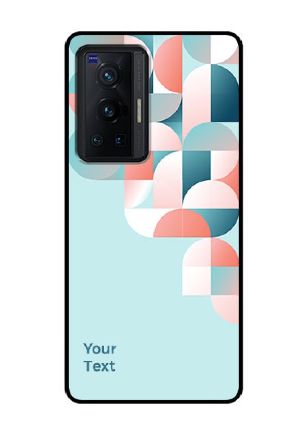 Vivo X70 Pro 5G Custom Glass Phone Case - Stylish Semi-circle Pattern Design