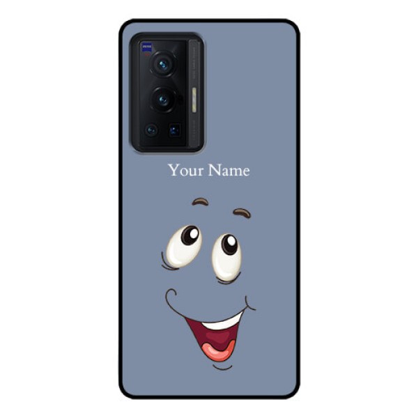 Vivo X70 Pro 5G Photo Printing on Glass Case - Laughing Cartoon Face Design