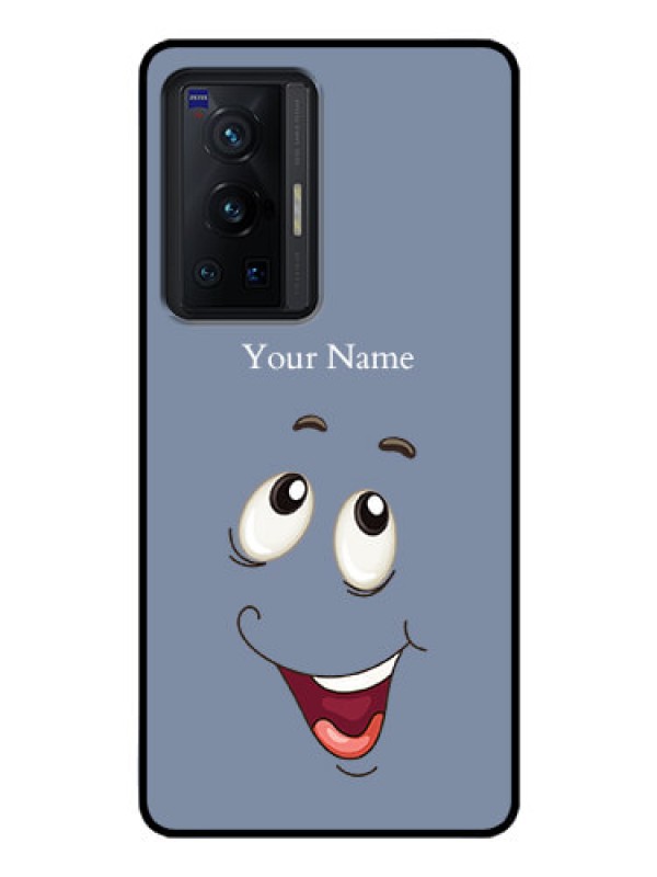 Custom Vivo X70 Pro 5G Photo Printing on Glass Case - Laughing Cartoon Face Design
