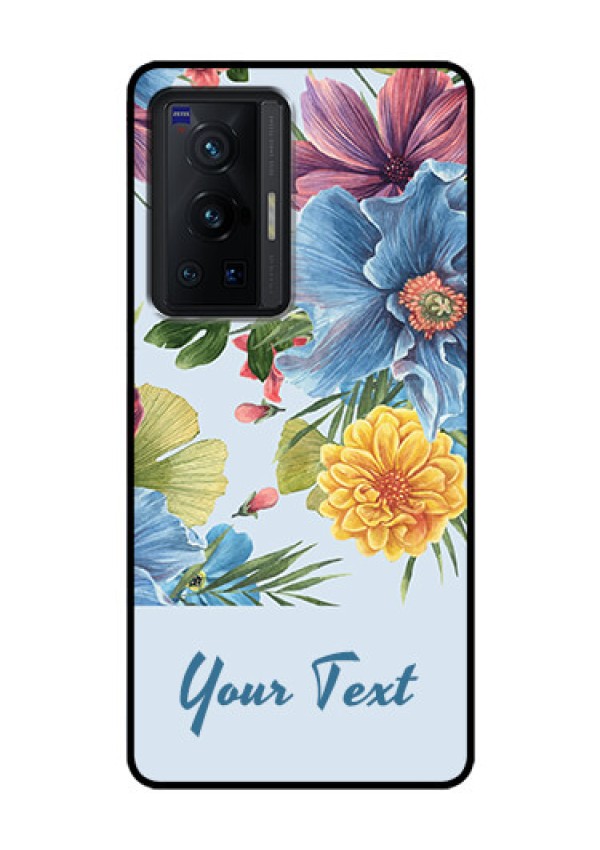 Vivo X70 Pro 5G Custom Glass Mobile Case - Stunning Watercolored Flowers Painting Design