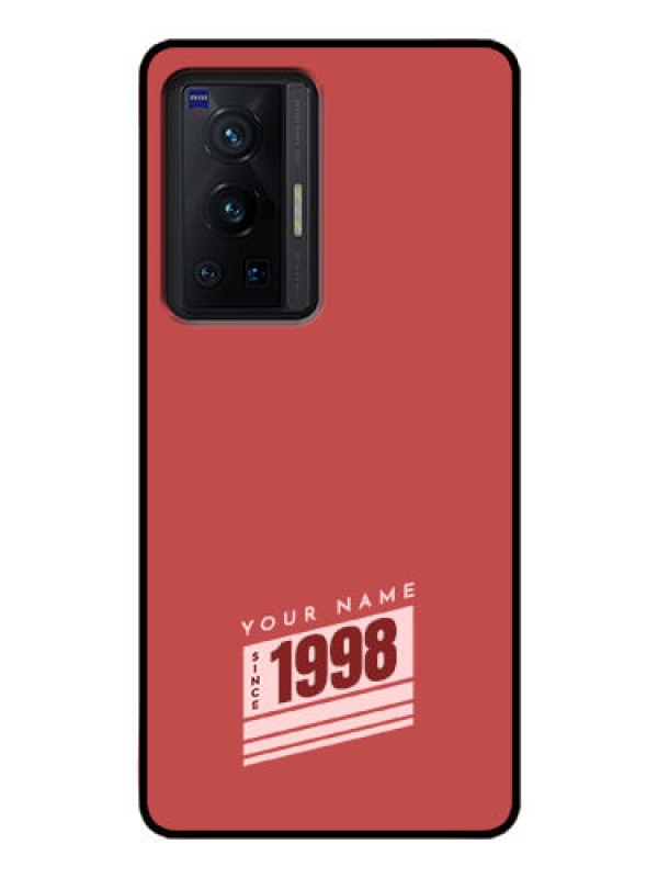 Custom Vivo X70 Pro 5G Custom Glass Phone Case - Red custom year of birth Design
