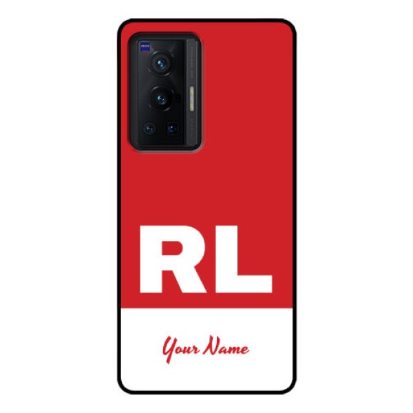 Vivo X70 Pro 5G Personalized Glass Phone Case - dual tone custom text Design