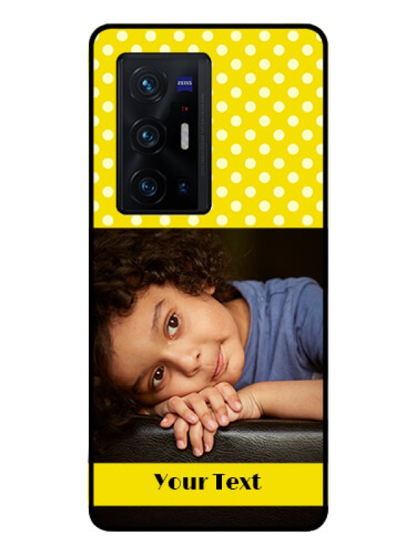 Custom Vivo X70 Pro Plus 5G Custom Glass Phone Case - Bright Yellow Case Design