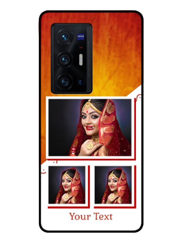 Custom Vivo X70 Pro Plus 5G Custom Glass Phone Case - Wedding Memories Design