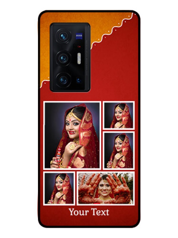 Custom Vivo X70 Pro Plus 5G Personalized Glass Phone Case - Wedding Pic Upload Design