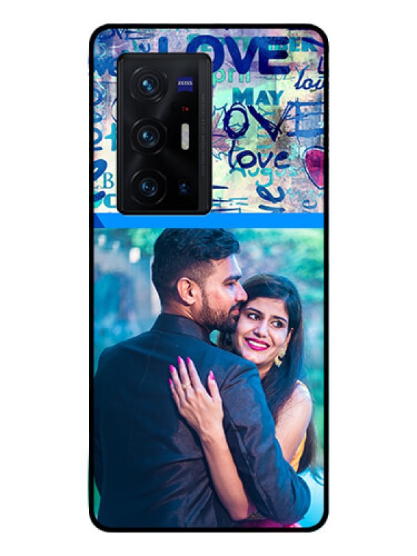 Custom Vivo X70 Pro Plus 5G Custom Glass Mobile Case - Colorful Love Design