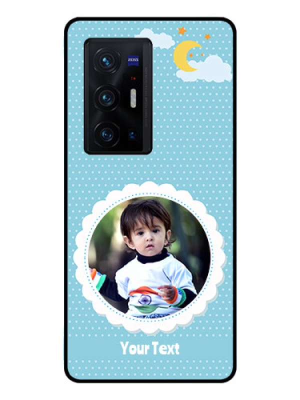 Custom Vivo X70 Pro Plus 5G Personalised Glass Phone Case - Violet Pattern Design