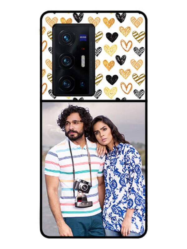 Custom Vivo X70 Pro Plus 5G Photo Printing on Glass Case - Love Symbol Design