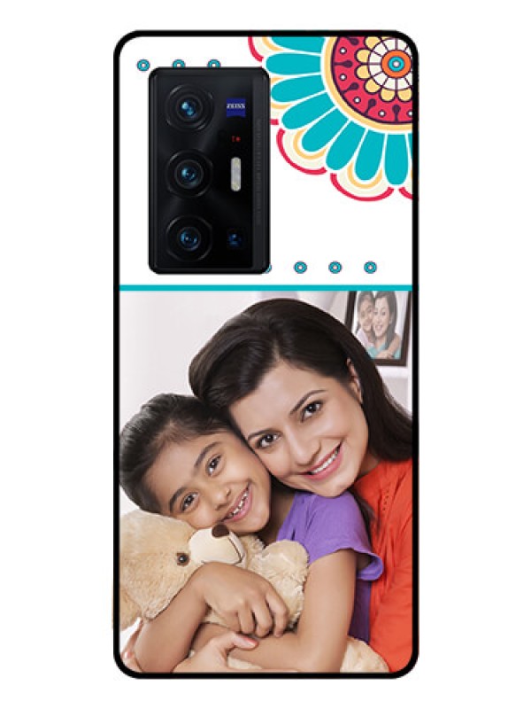 Custom Vivo X70 Pro Plus 5G Custom Glass Phone Case - Flower Design