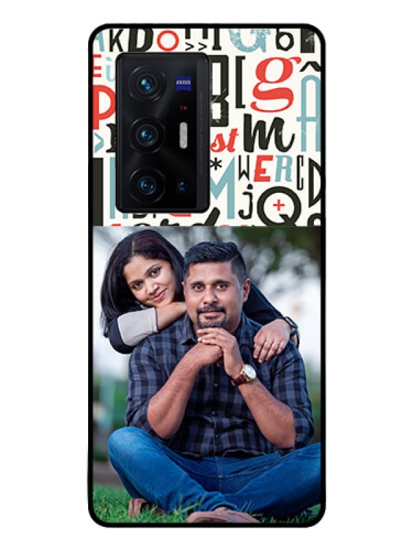 Custom Vivo X70 Pro Plus 5G Personalized Glass Phone Case - Alphabet Design