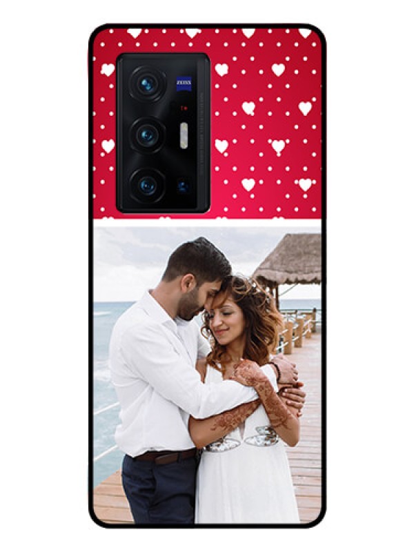 Custom Vivo X70 Pro Plus 5G Photo Printing on Glass Case - Hearts Mobile Case Design