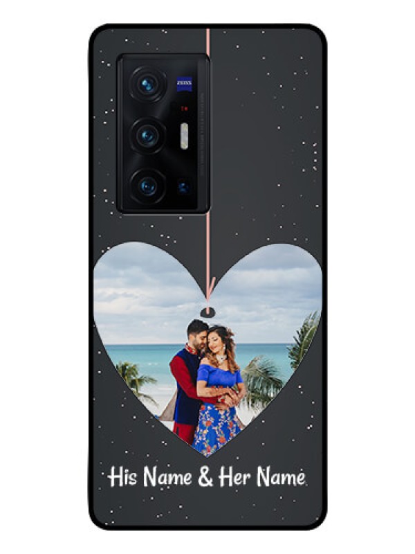 Custom Vivo X70 Pro Plus 5G Custom Glass Phone Case - Hanging Heart Design