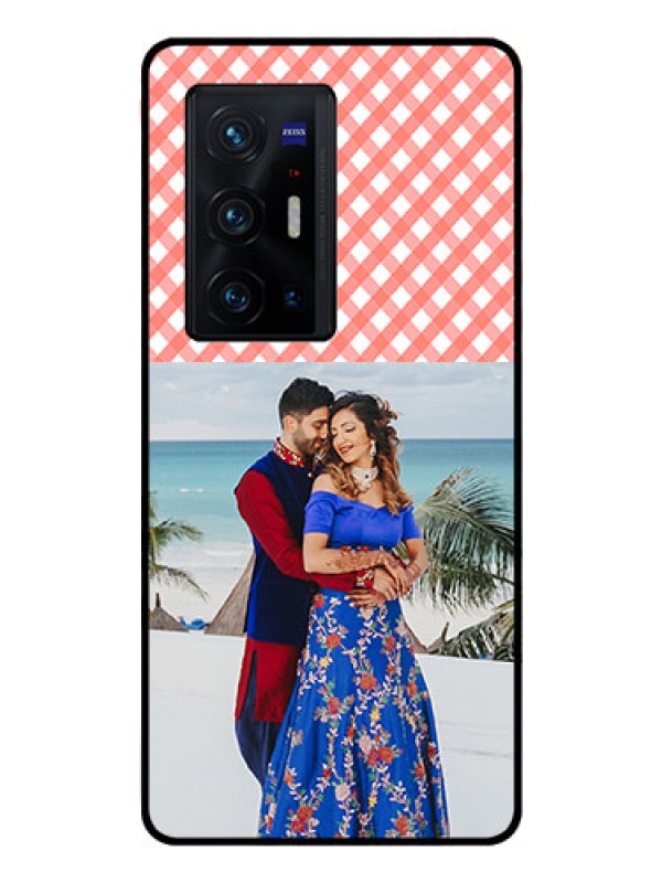 Custom Vivo X70 Pro Plus 5G Personalized Glass Phone Case - Pink Pattern Design