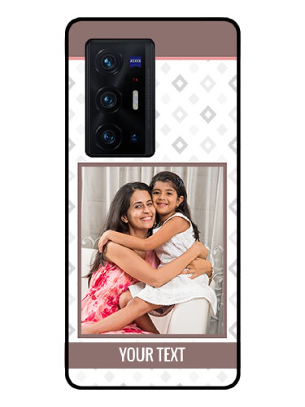 Custom Vivo X70 Pro Plus 5G Photo Printing on Glass Case - Simple Diamond Design