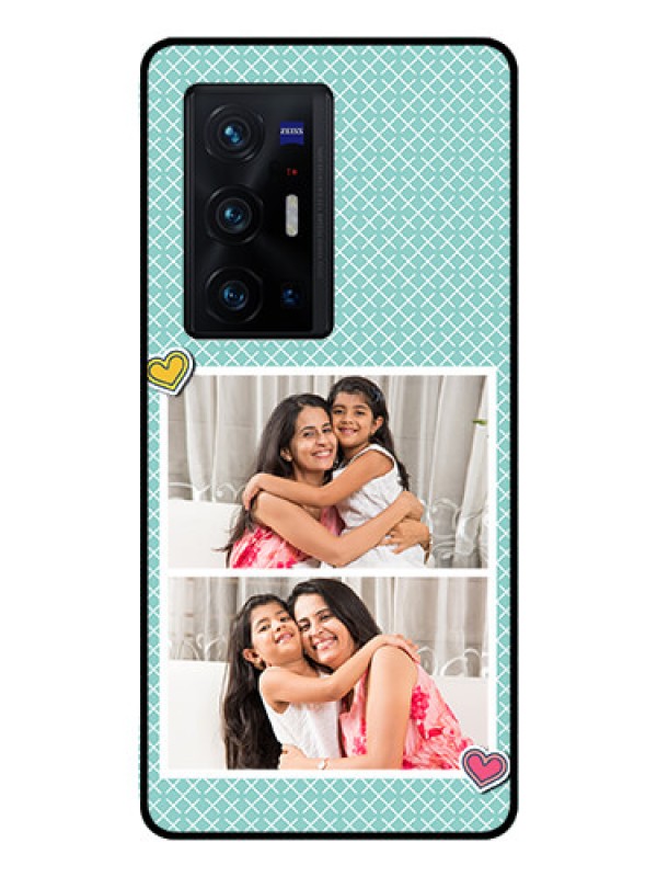 Custom Vivo X70 Pro Plus 5G Custom Glass Phone Case - 2 Image Holder with Pattern Design