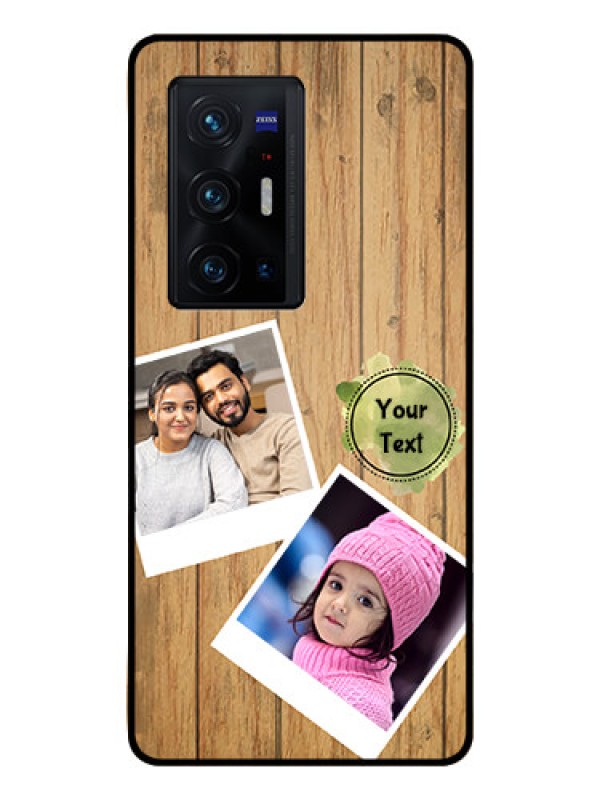 Custom Vivo X70 Pro Plus 5G Custom Glass Phone Case - Wooden Texture Design
