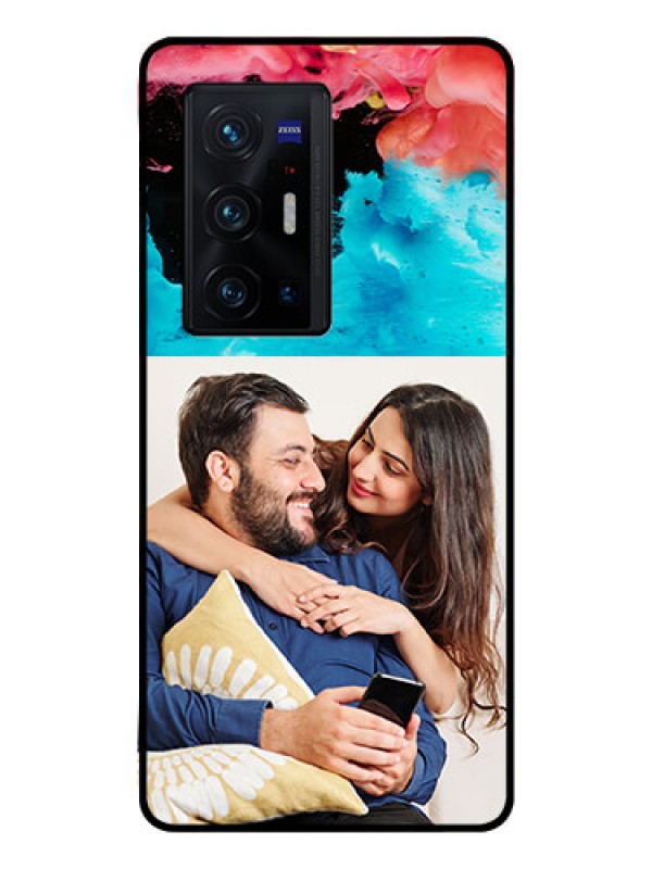 Custom Vivo X70 Pro Plus 5G Custom Glass Mobile Case - Quote with Acrylic Painting Design